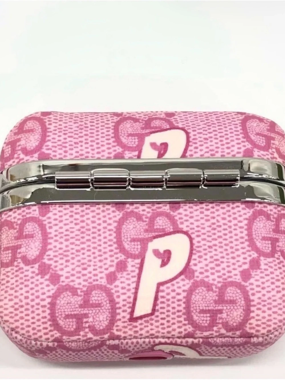 GUCCI x Palace Supreme Pink Hard iPod Case Cover Wireless Earbuds